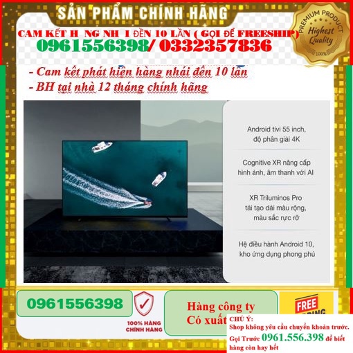 [SALE LỚN] Smart Tivi Sony 55 Inch 4K UHD KD-55X80AJ &lt; Chính hãng BH:24 tháng tại nhà toàn quốc&gt; - Mới 100%