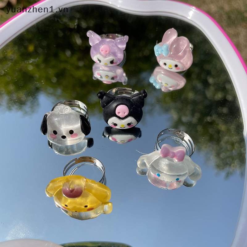 Zhen Nhẫn resin Hoạt Hình kuromi cinnamoroll Dễ Thương Làm Quà Sinh Nhật Cho Bé vn