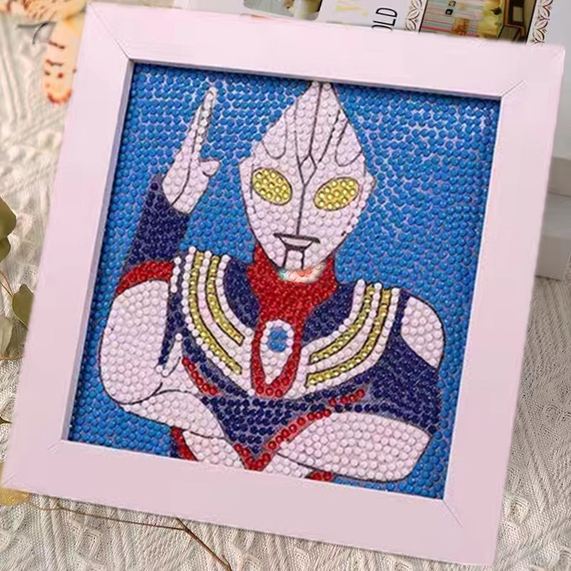 Ultraman Bộ Tranh Đính Đá Tự Làm Họa Tiết Siêu Nhân Độc Đáo Cho Bé
