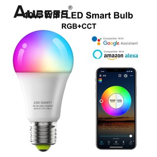 Đèn thông minh AUBESS wifi làm việc với Alexa Rgb nhiều màu mờ chức năng hẹn giờ/ điều khiển từ xa