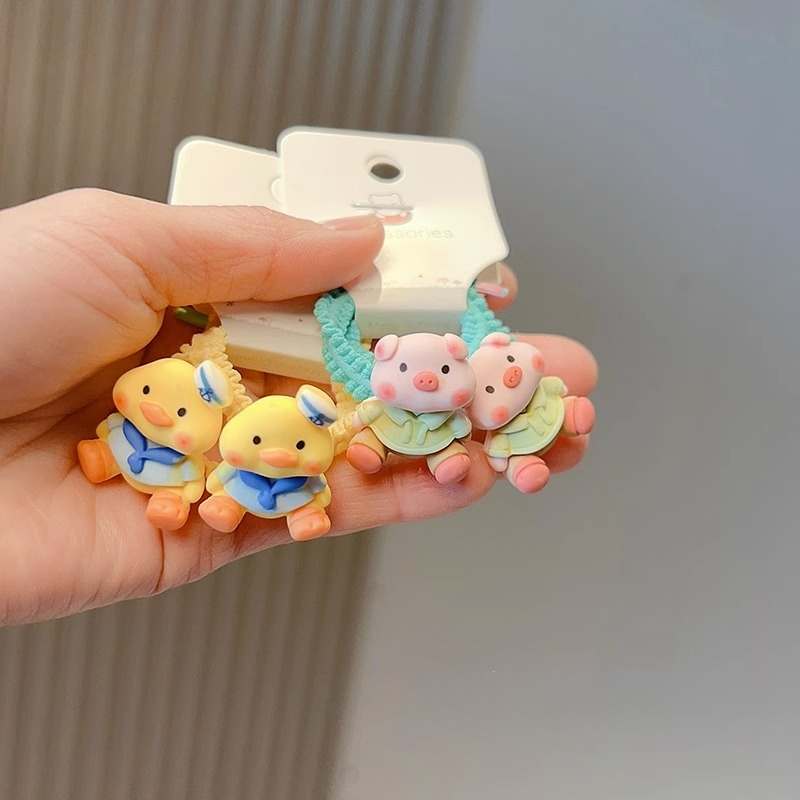 Set 2 Dây Buộc Tóc Cao Su Đính Hạt