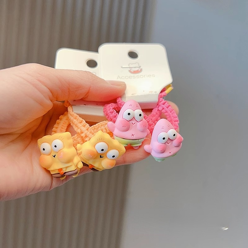 Set 2 Dây Buộc Tóc Cao Su Đính Hạt