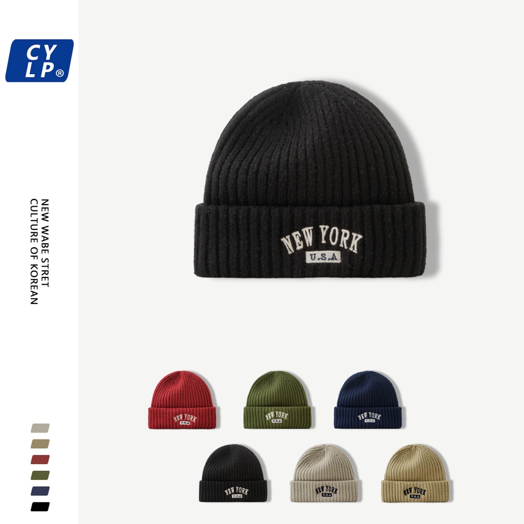 Mũ Len Thêu Chữ Phong Cách Hàn Quốc Xinh Xắn Cho Nữ