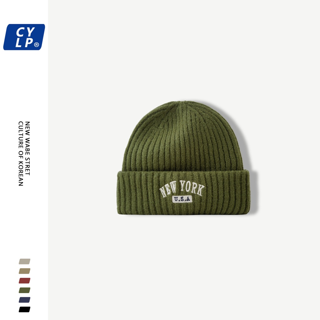 Mũ Len Thêu Chữ Phong Cách Hàn Quốc Xinh Xắn Cho Nữ