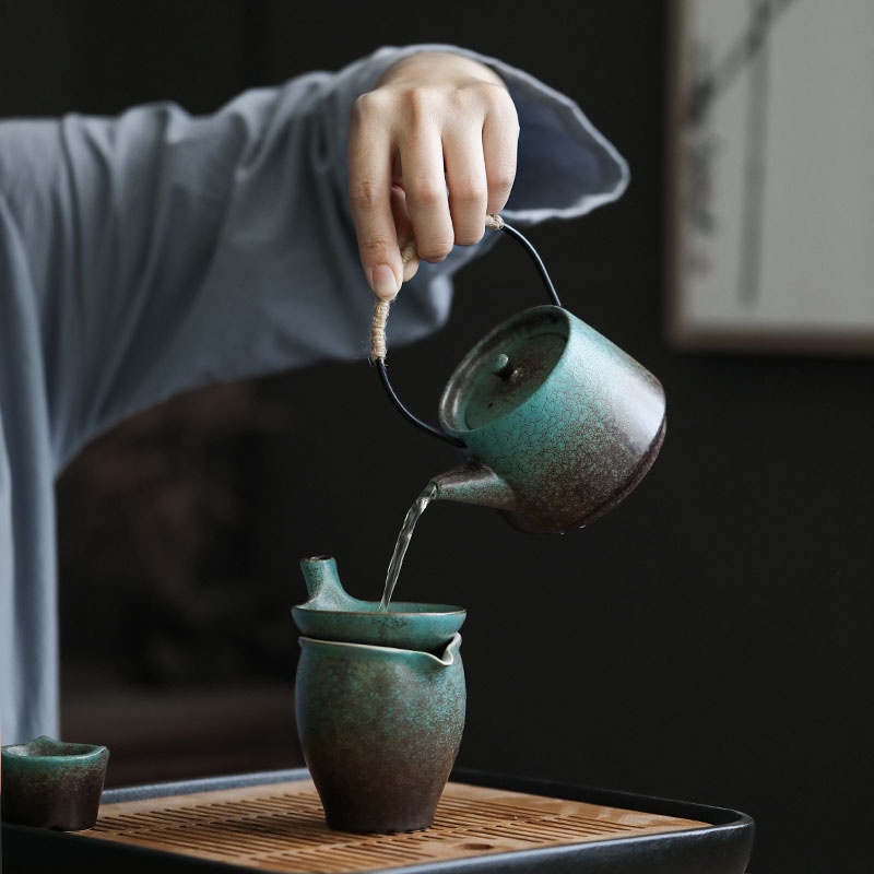 Bình Đựng Trà Bằng Gốm Sứ Kiểu Dáng Đơn Giản Phong Cách retro