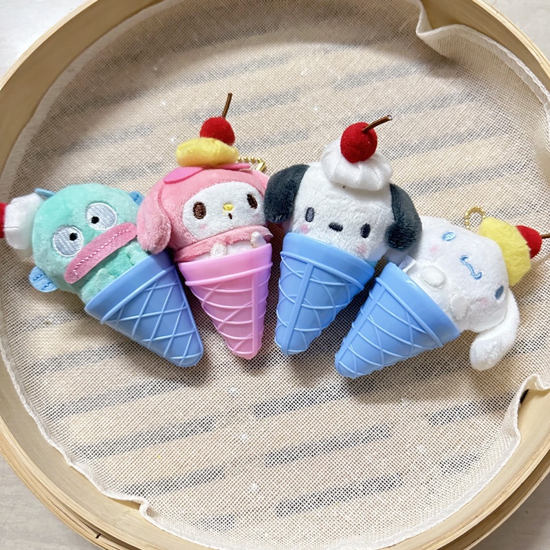 Sanrio Móc Khóa Hình Kem Ốc Quế Nhồi Bông Đáng Yêu