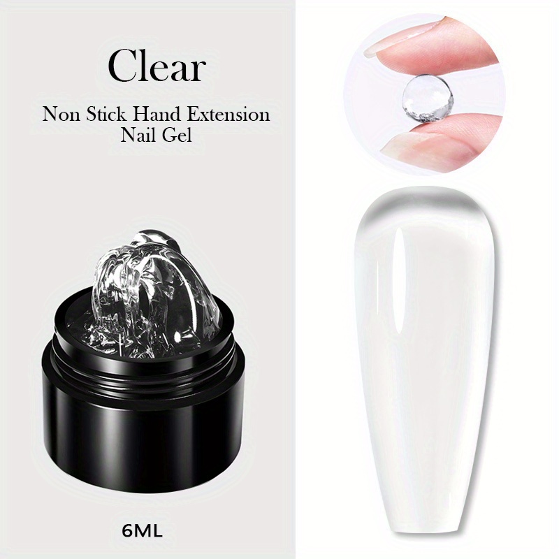 Gel Nối Dài Móng Tay Màu nude / Trong Suốt / Đính Đá 10Ml Dễ Sử Dụng