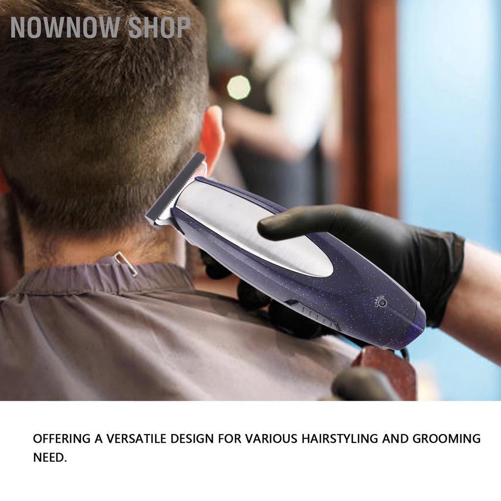 NOWNOW SHOP Tông đơ cắt tóc chạy điện đa năng Rechareable Dụng cụ chải lông bằng với 3 lược hướng dẫn