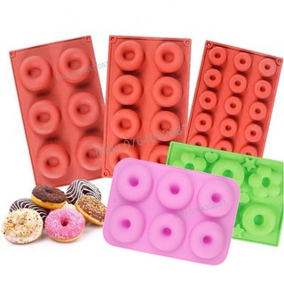 Khuôn silicon làm bánh donut nướng bánh donut pudding socola rau câu