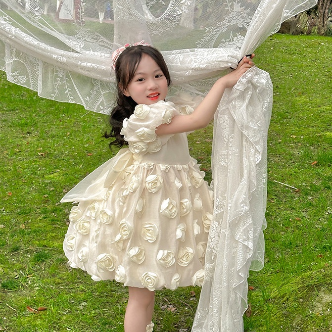 Đầm Công Chúa Thời Trang Mùa Hè Xinh Xắn Cho Bé Gái