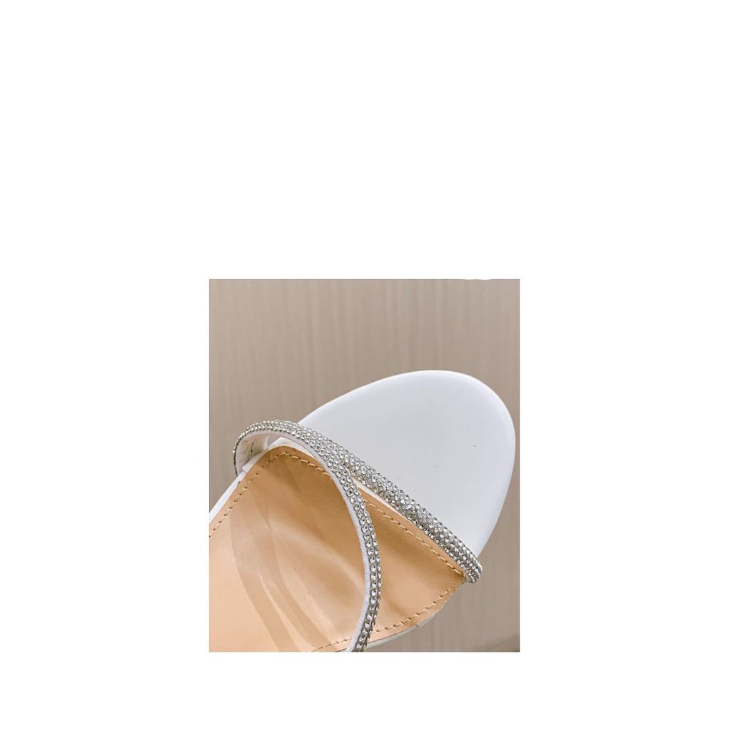 Giày Cao Gót Dây Quấn Hình Rắn Màu Trơn
