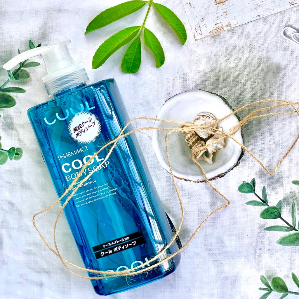 Sữa Tắm Cool Cho Nam Nhật Bản - Pharmaact Cool Body Soap Hương Bạc Hà Siêu Mát 600ml - Nhật Bản