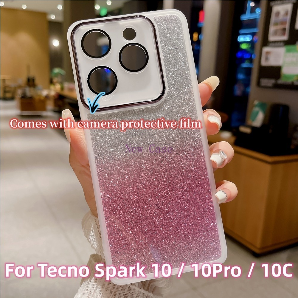 Mềm Ốp Lưng Kim Tuyến Màu gradient Cho tecno spark 10 pro c spark10 spark10c spark10pro 2023