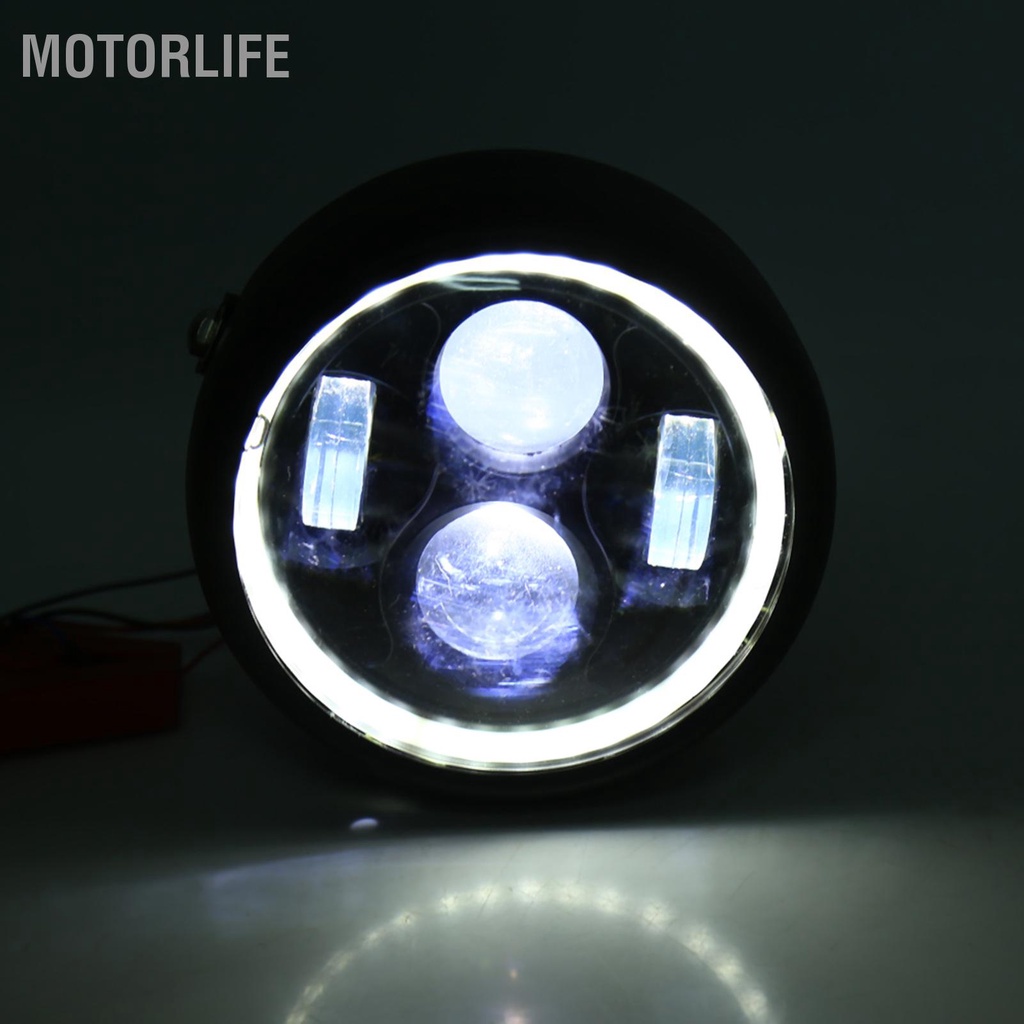 Motorlife Bóng đèn pha LED xe máy 16cm/6 5" cho Sportster Cafe Racer Bobber