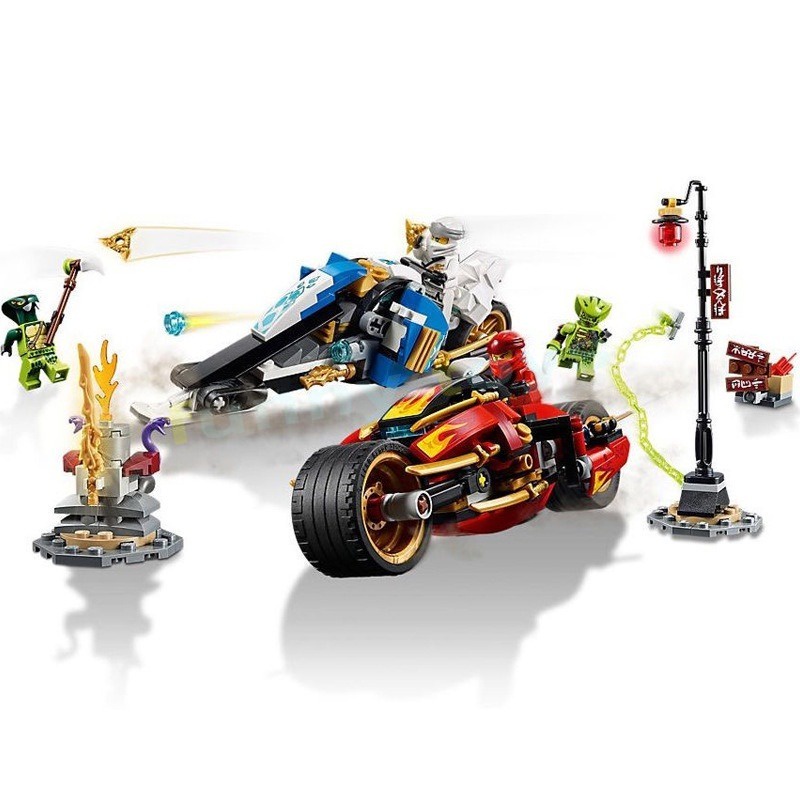 Compatible lego Lắp Ráp Xe Mô Tô ninjago series 70667 Kai 'S blade Và Zane' S snowmobile Quà Tặng Cho Bé Trai