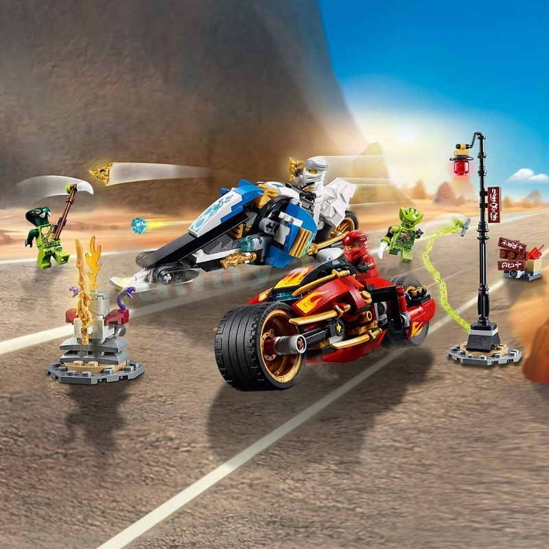 Compatible lego Lắp Ráp Xe Mô Tô ninjago series 70667 Kai 'S blade Và Zane' S snowmobile Quà Tặng Cho Bé Trai