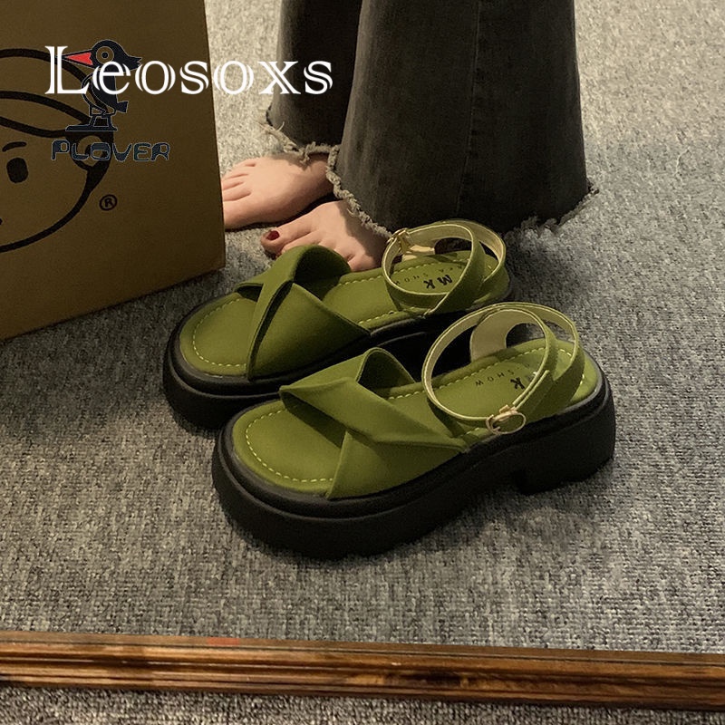 Dép bánh mì LEOSOXS B98G1PI 35Z230831 chống trượt thời trang 2023 dành cho nữ