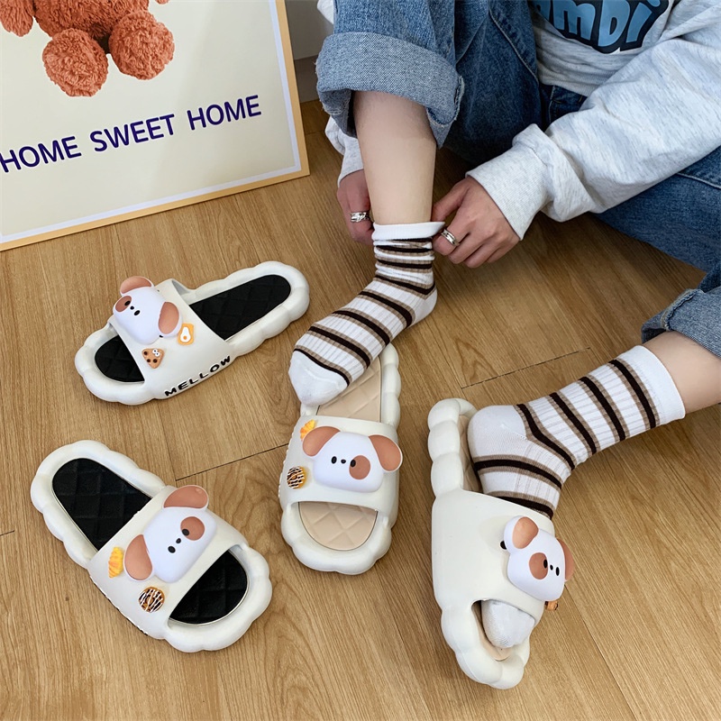 Hoạt Hình Dép Đi Trong Nhà Thiết Kế Hình Cún Con Dễ Thương Dành Cho Nữ