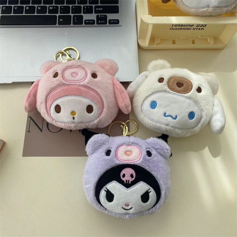 Dễ Thương Túi Đựng Tiền / Chìa Khóa / Thẻ Hình sanrio Nhồi Bông Đáng Yêu Cho Cặp Đôi