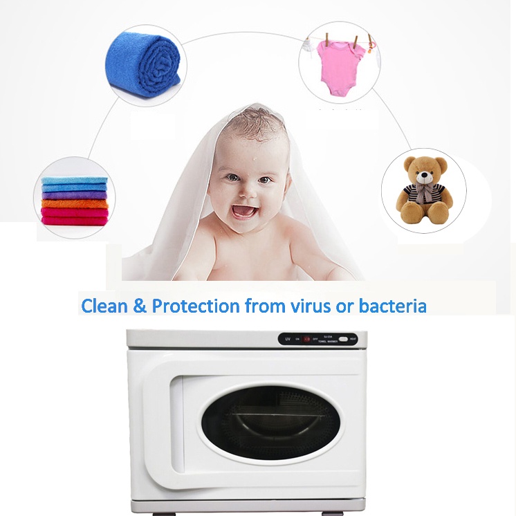 Tủ hấp khăn có kính NV-216 -Towel Warme có UV hấp đá nóng cho spa massage đồ Nail 23 lít- tủ tiệt trùng