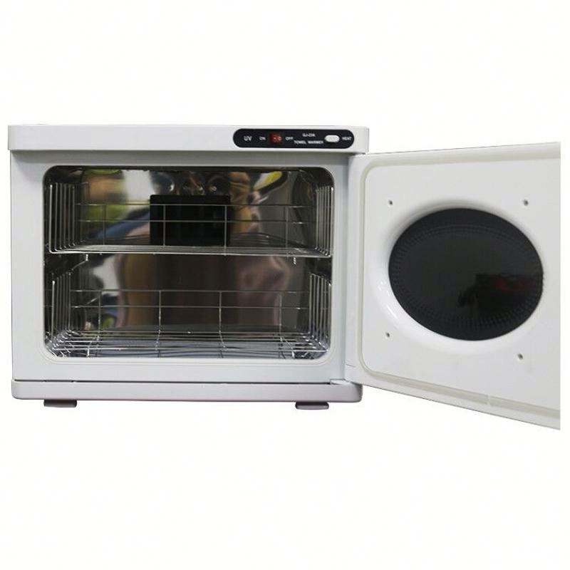 Tủ hấp khăn có kính NV-216 -Towel Warme có UV hấp đá nóng cho spa massage đồ Nail 23 lít- tủ tiệt trùng