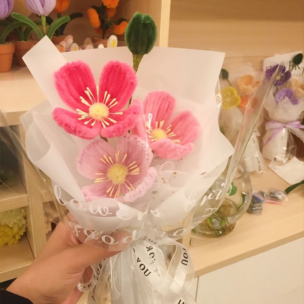 Jh Hàng Có Sẵn Bó Hoa Hồng Đan Len Thủ Công diy Làm Quà Tặng Sinh Nhật Cho Bạn Gái