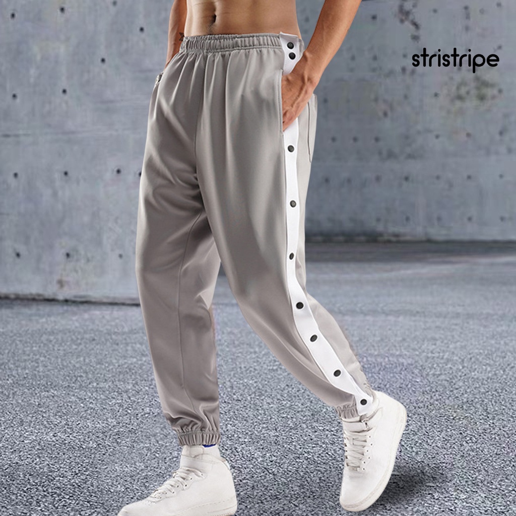 Quần Thể Thao Bóng Rổ Lưng Thun Co Giãn Có Túi Bên Hông Và Nút Bấm Tập Luyện Bóng Rổ Hàng Ngày Cho Nam