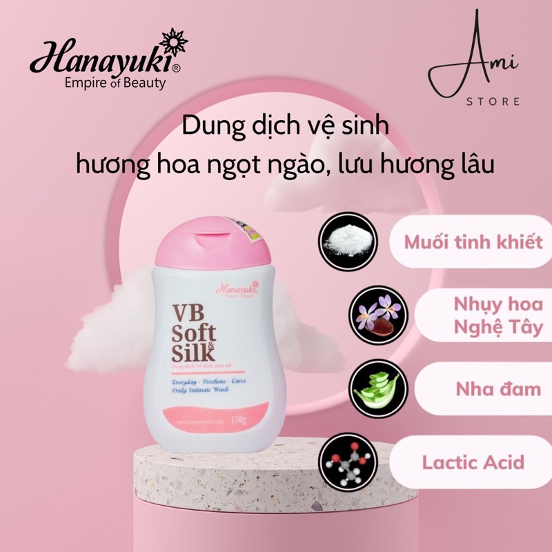 Dung dịch vệ sinh VB Soft Silk, DDVS Hanayuki , Đoàn Di Băng