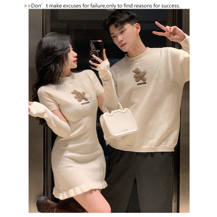 Áo Sweater Cặp Đôi Phong Cách Ngọt Ngào Thời Trang Thu Đông island-2023