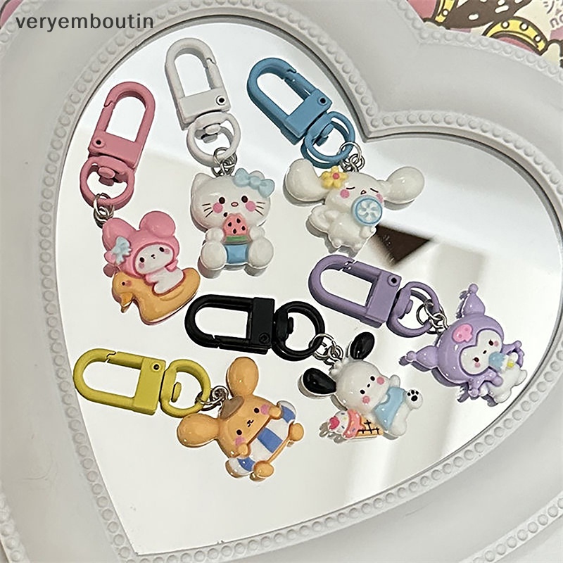 In kawaii sanrio Móc Khóa Kiêm Túi Đựng Tai Nghe / Móc Khóa Hình melody Hoạt Hình Quà Tặng Sinh Nhật Bé Trai / Bé Gái n