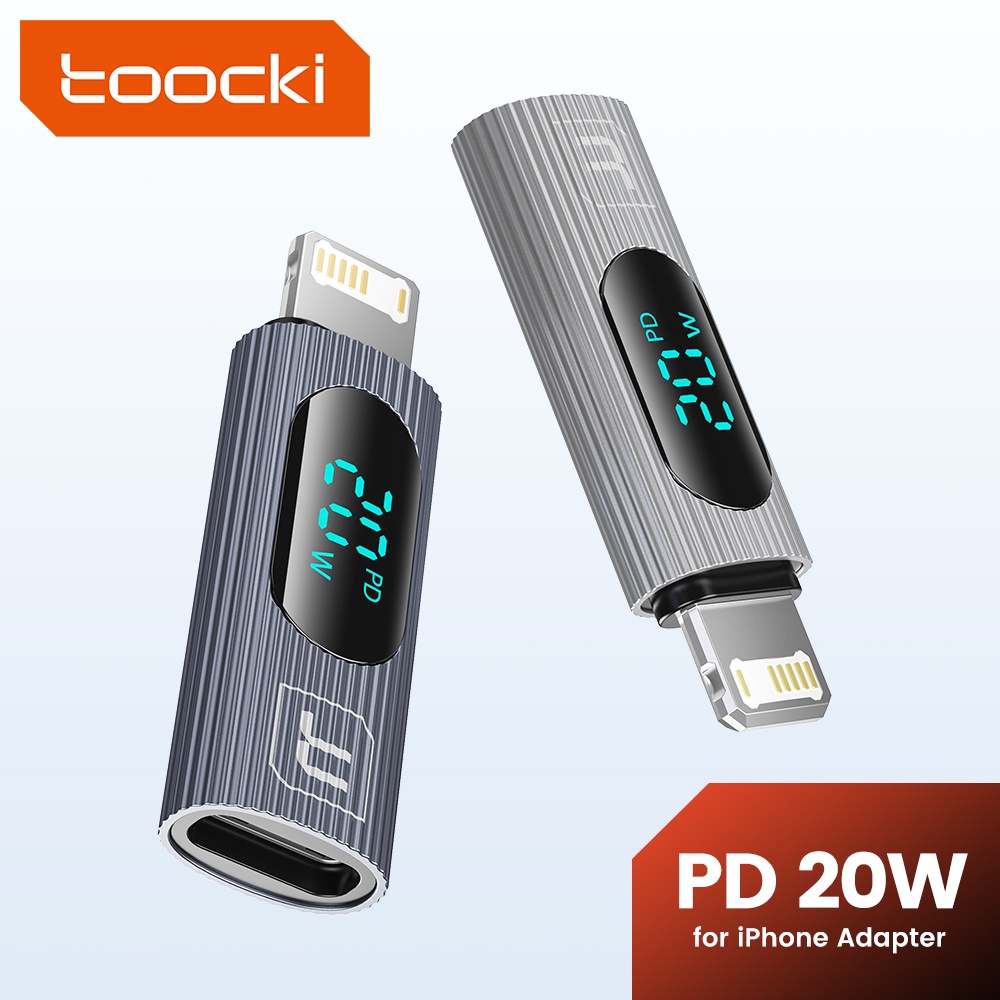 Toocki Đầu Chuyển Đổi pd 20w type c Sang los