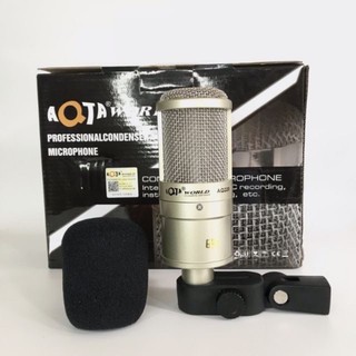 Mic thu âm livestream aqta aq220, mic thu âm cao cấp aqta hút âm tốt, kèm dây micro 3.5, bảo hành 12 tháng