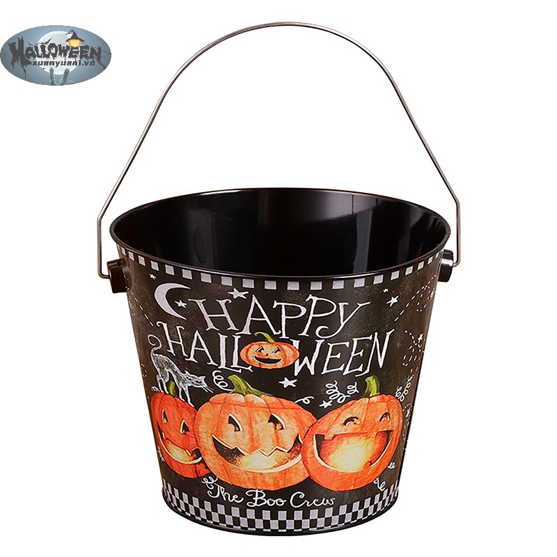 Xô Thiếc Đựng Kẹo Phong Cách halloween Độc Đáo Trang Trí Tiệc Cho Bé vn