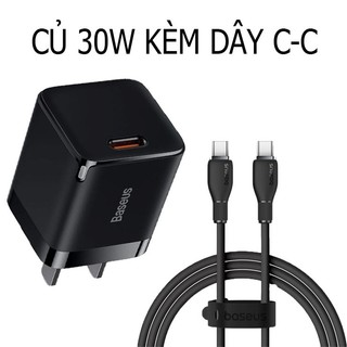 Củ sạc nhanh Baseus 30W GaN Type C thích hợp cho iPhone Tablet Siêu nhỏ gọn