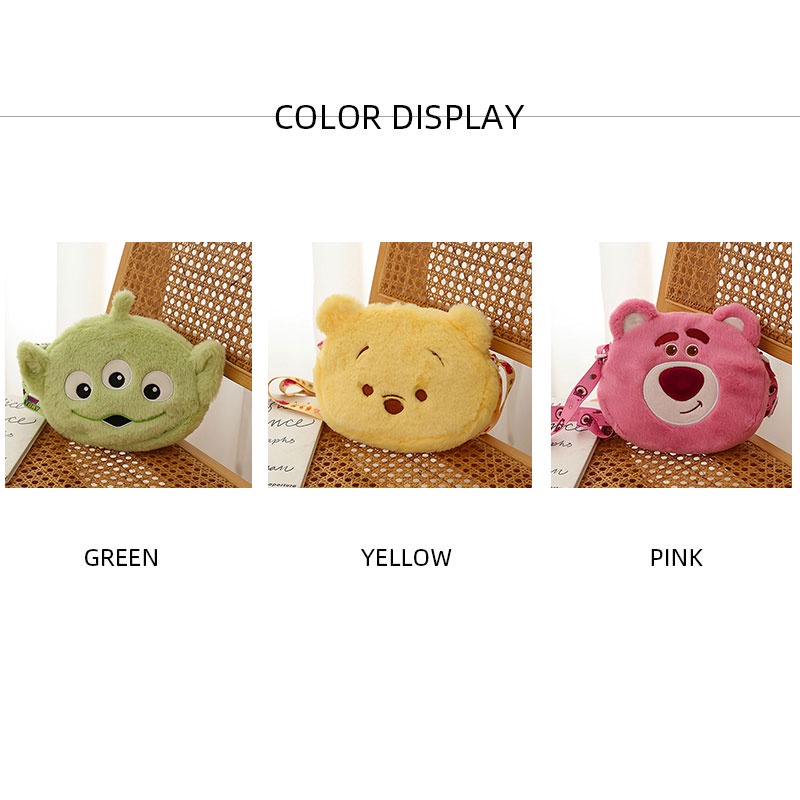 Laz Johnn Túi Đeo Chéo Hình Chú Gấu / Dâu Tây Nhồi Bông Dễ Thương Thời Trang Cho Bé Trai