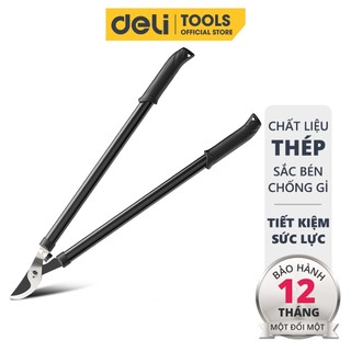 Kéo Cộng Lực Cắt Tỉa Cành Cây Cán Dài Chính Hãng DELI - Lưỡi Kéo Sắc Bén Chống Mòn - Tay Cầm Cao Su Chống Trượt