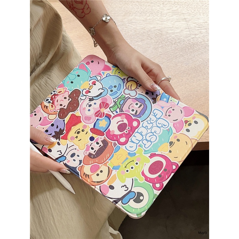 Bao Da Máy Tính Bảng In Hoạt Hình disney Cho ipad10.2 ipad10th mini6 ipad9.7 air10.9 pro11 / ipad12.9 ipad gen9 Ốp