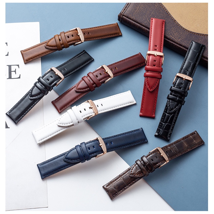 Dây Đeo Bằng Da Thật Cho Đồng Hồ daniel wellington 12mm 13mm 14mm 17mm 18mm 19mm 20mm 22mm