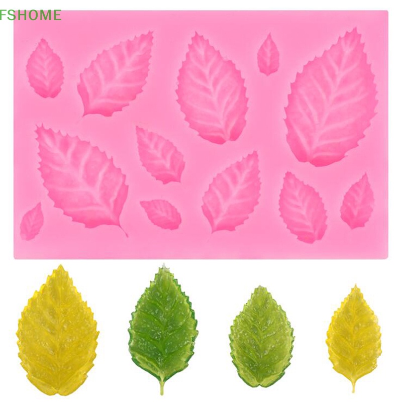 Khuôn silicone Tạo Hình Lá Hoa Hồng Trang Trí Bánh Fshn