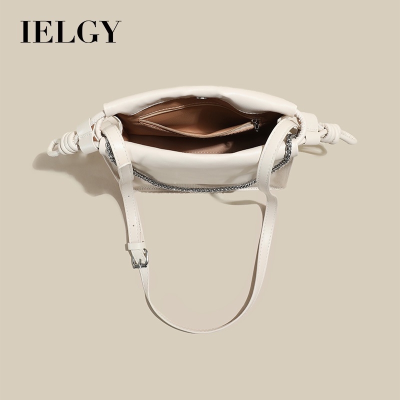 IELGY Túi Đeo Chéo Vai Mùa Hè Với Dây Xích Xếp Ly Độc Đáo