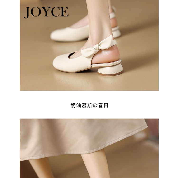 JOYCE GIÀY SỤC ĐẾ BỆT Mary Jane giày bệt nữ giày búp bê CÓ QUAI da mềm FBL23912DF 37Z230914