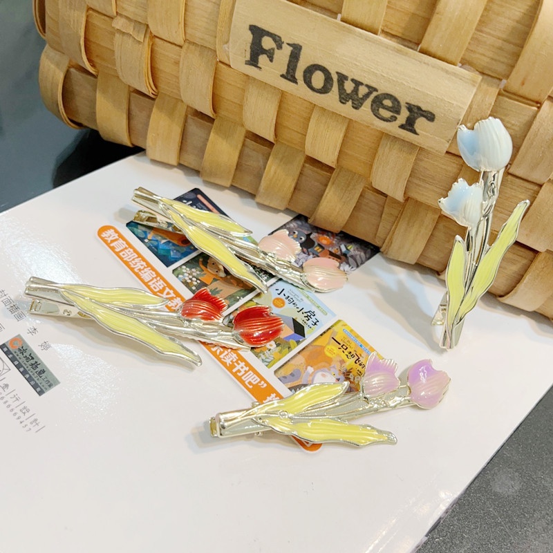Kẹp Tóc Hình Hoa tulip Dễ Thương Cho Nữ