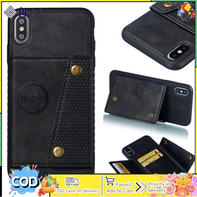 Bao Da Điện Thoại Có Ngăn Đựng Thẻ Thời Trang Cho iphone xs max 6.5 inch