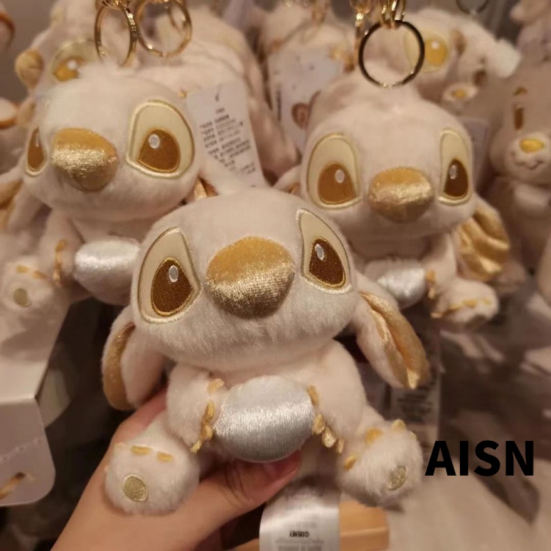 Ter ins Móc Khóa Hình Búp Bê stitch Nhồi Bông Đính Ngọc Trai Vàng Phong Cách Mới Sáng Tạo Dễ Thương Làm Quà Tặng Cho Bạn Gái Có Sẵn Giao