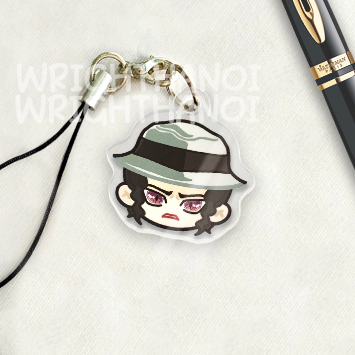 Móc treo điện thoại, dây đeo điện thoại, móc khóa acrylic Kimetsu no Yaiba Nezuko anime chibi cute trang trí ba lô