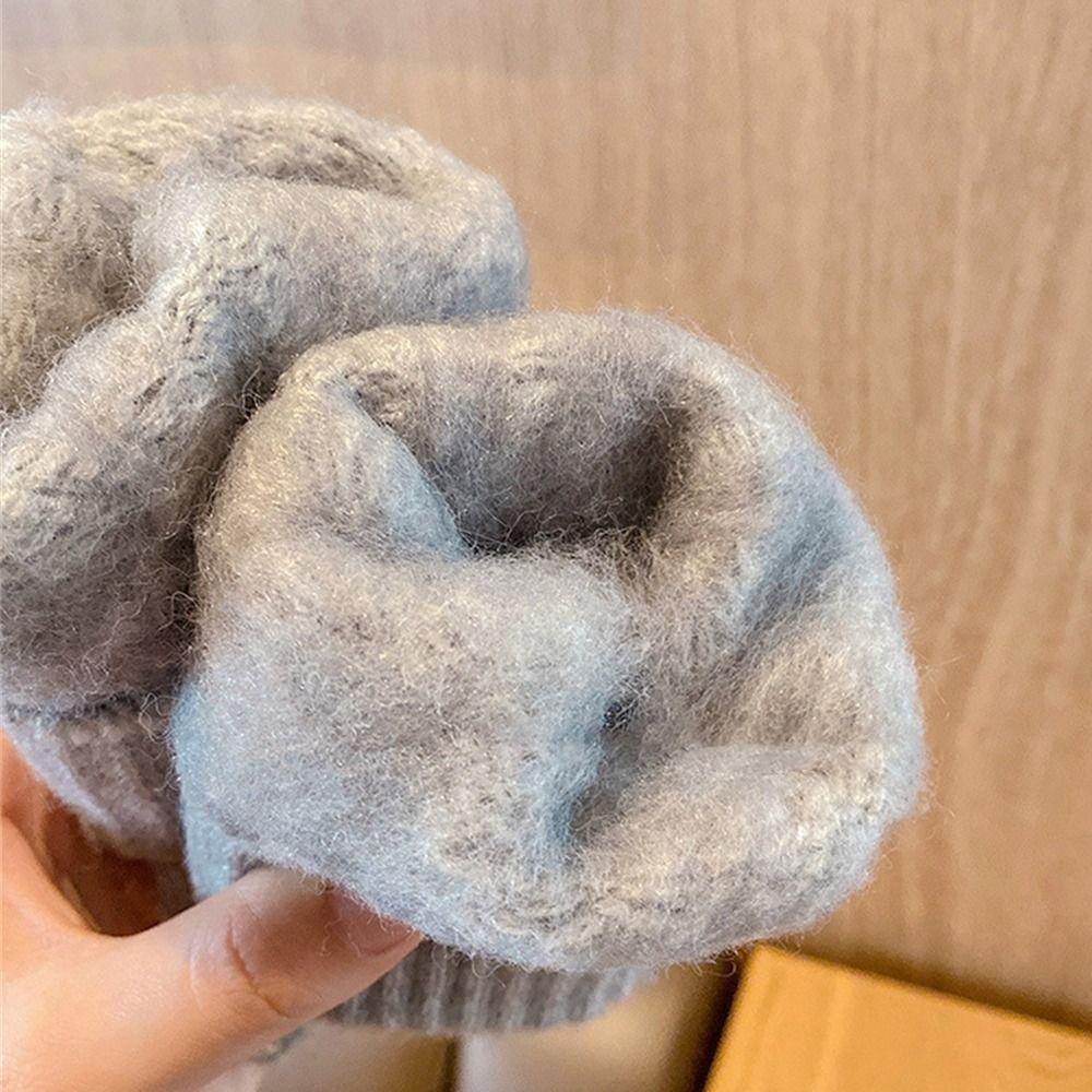 Găng Tay Len Lông Cừu Màu Trơn Giữ Ấm Dùng Được Màn Hình Cảm Ứng Chất Lượng Cao Dùng Khi Lái Xe Dành Cho Nam