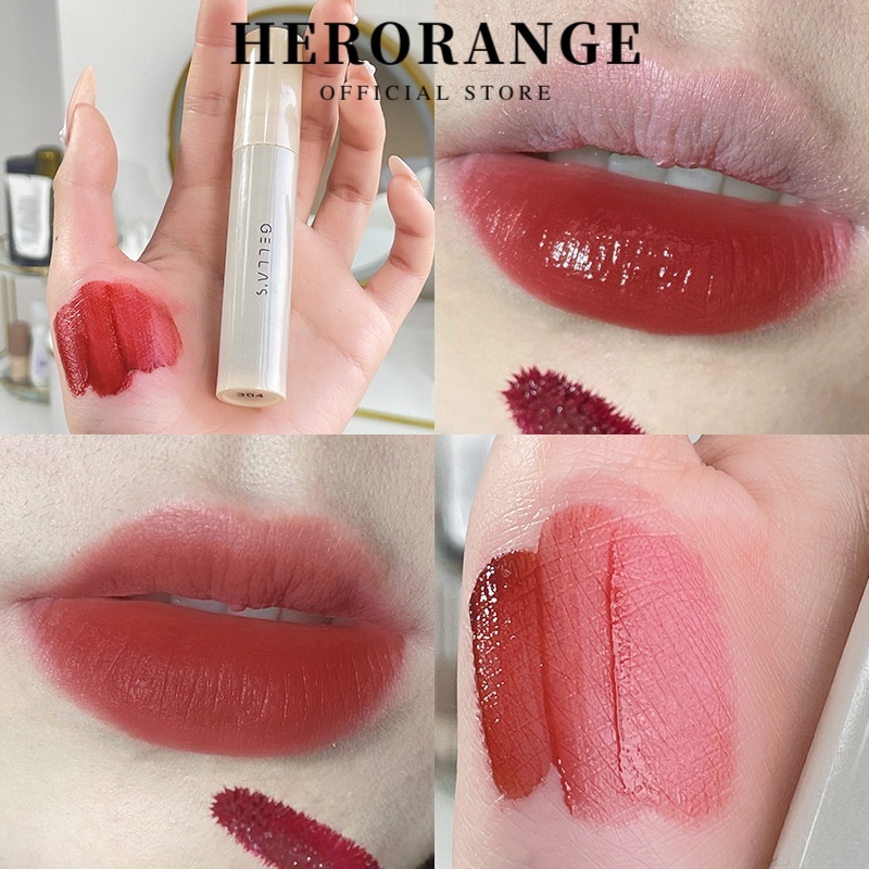 Son môi dạng lỏng herorange dưỡng ẩm lâu trôi chống thấm nước màu sắc thời trang