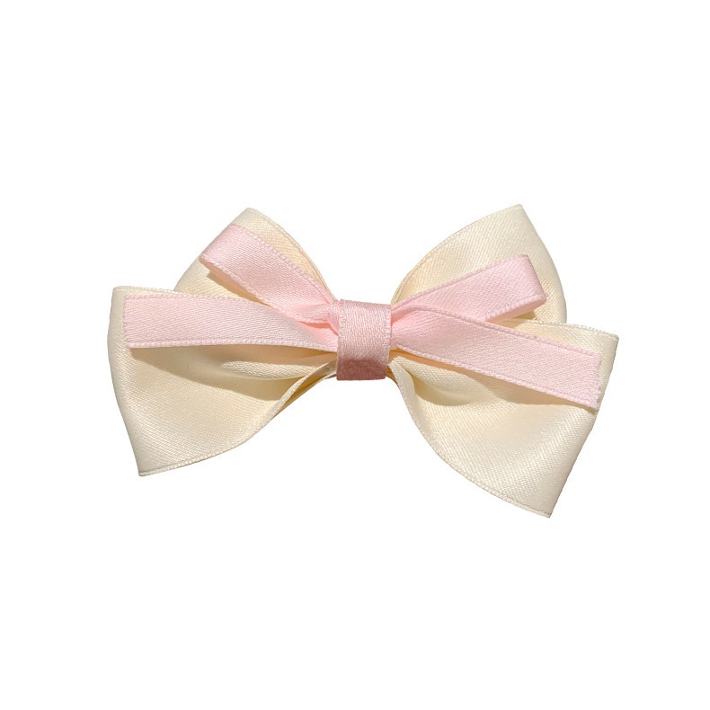 Kẹp Tóc Hình Nơ Ruy Băng Màu Hồng Ngọt Ngào Cho Nữ
