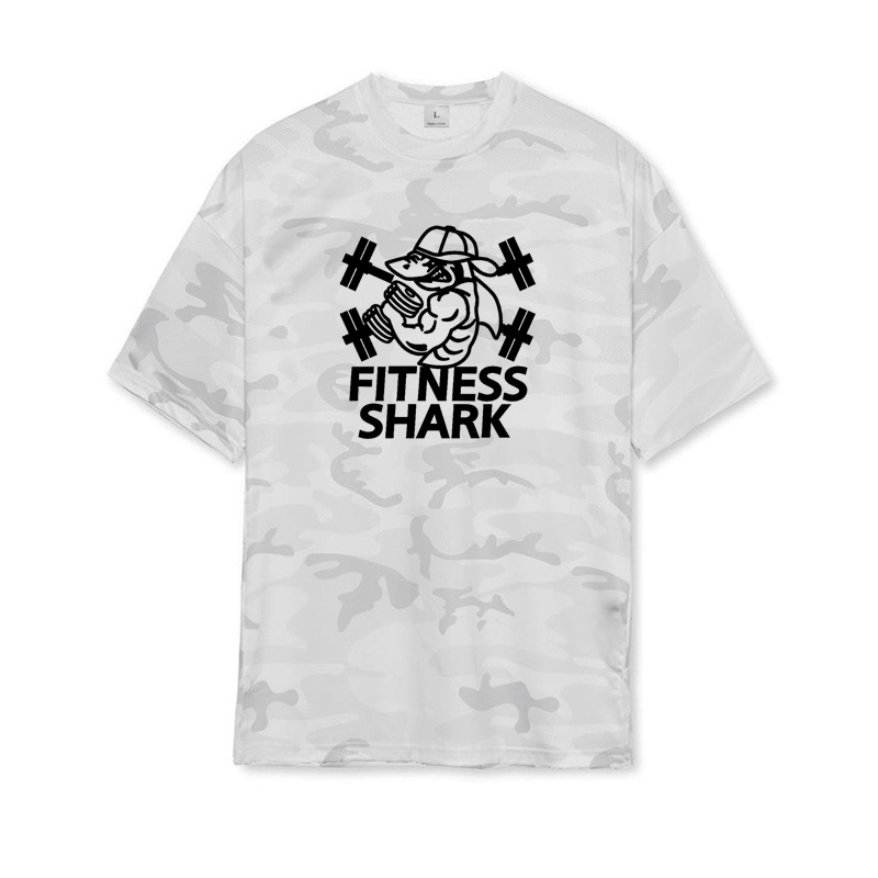 Áo Thun Thể Thao Tay Ngắn Phối Lưới Cỡ Lớn Thời Trang Mới Cho Nam