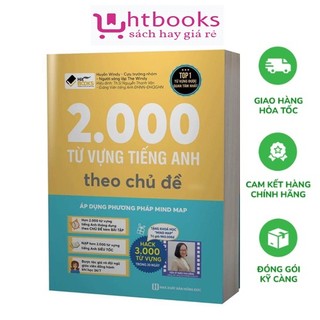 Sách 2000 từ vựng tiếng anh theo chủ đề - tặng khóa học mind map 980k